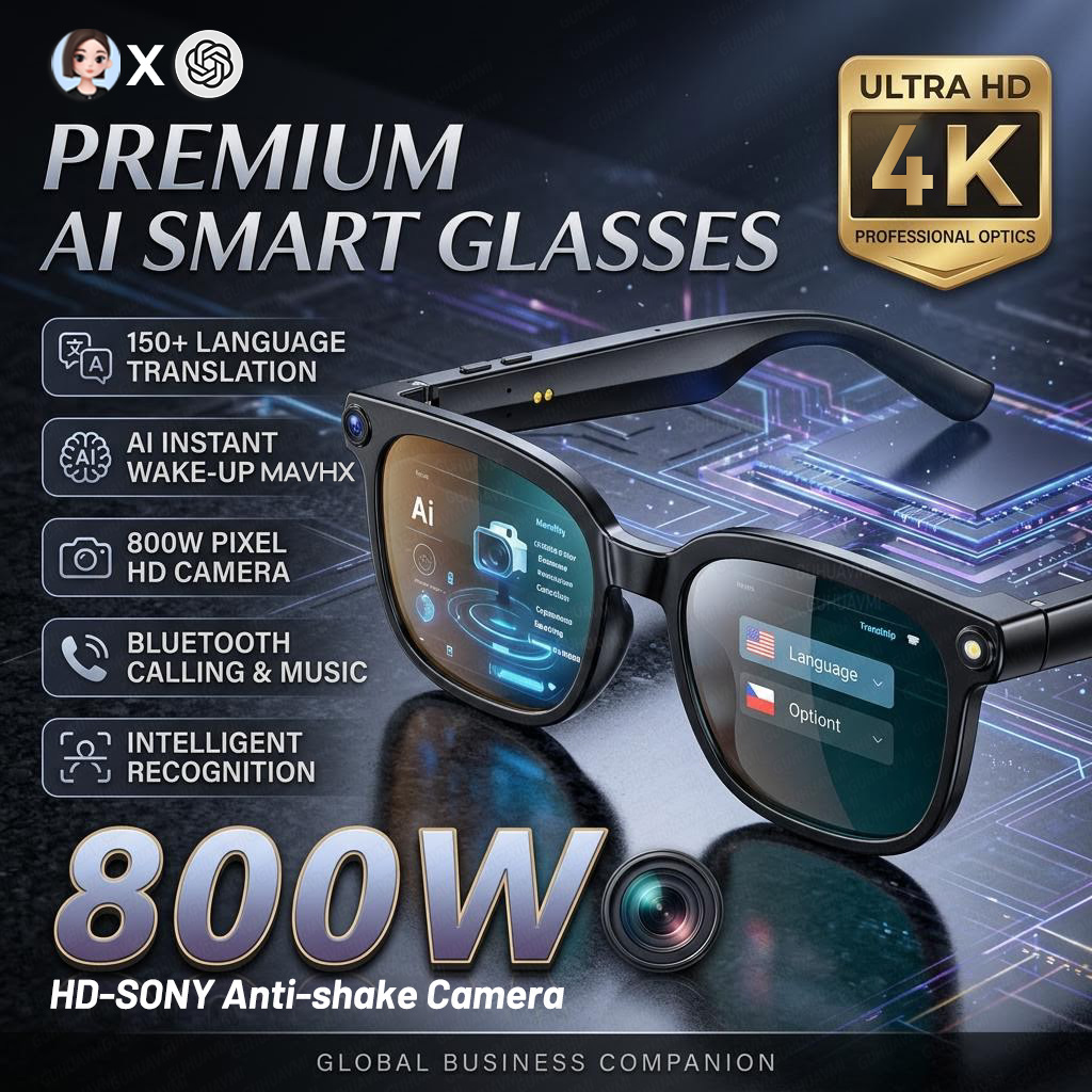 2026 4K 8MP 스마트 안경 남성용 HD 카메라  - Smart Glasses Ar 리뷰 및 가격