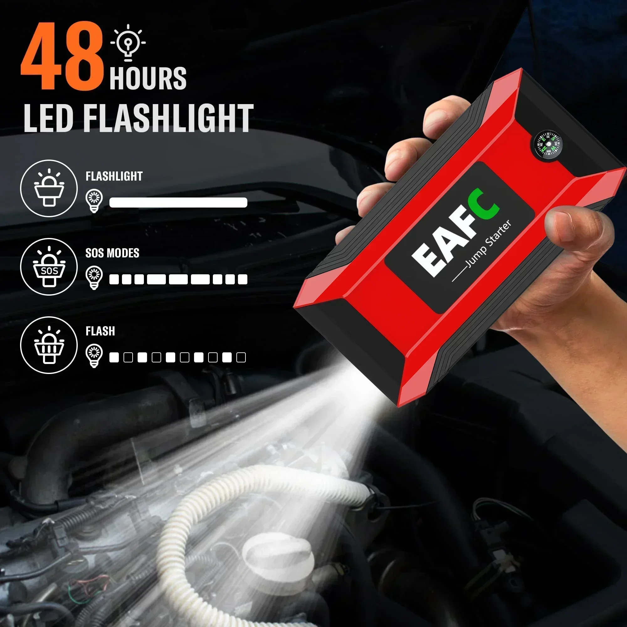 EAFC 12V 자동차 점프 스타터 보조베터리 휴대용  - Electronics Gadgets For Car 리뷰 및 가격