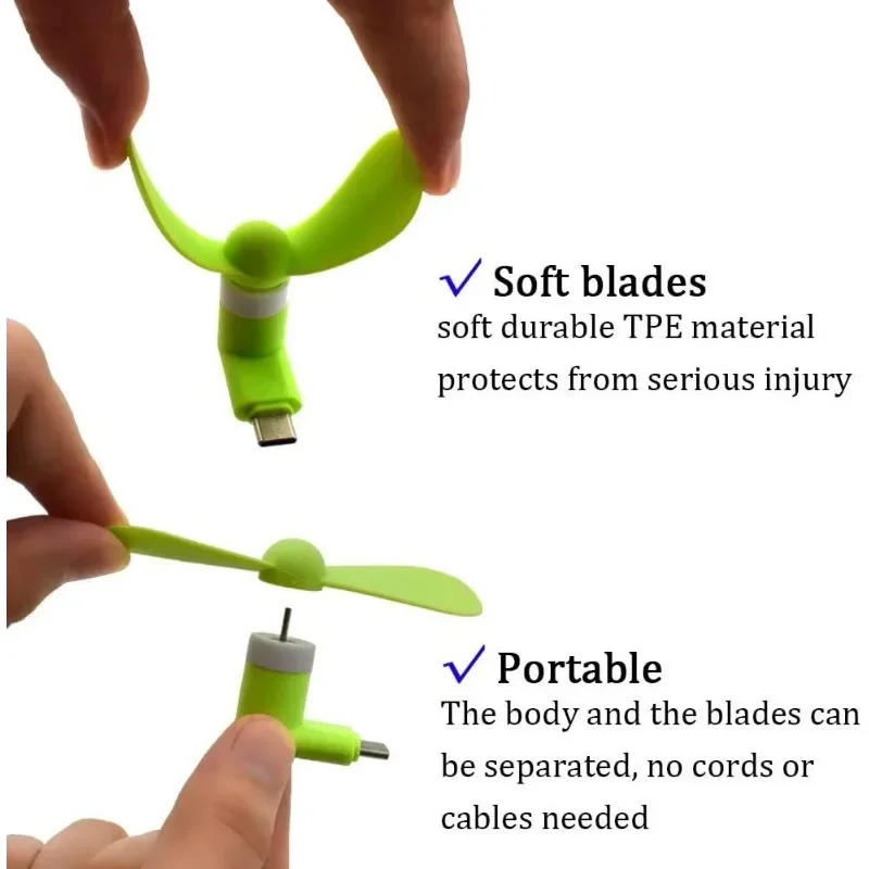 Type-C 미니 휴대용 마이크로 팬 휴대폰 미니 팬  - Electronics And Gadgets 리뷰 및 가격