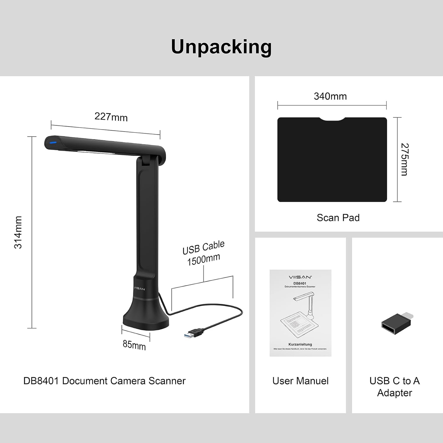 VIISAN DB8401 16MP 문서 카메라(사무실  - Document Camera Visualizer 리뷰 및 가격